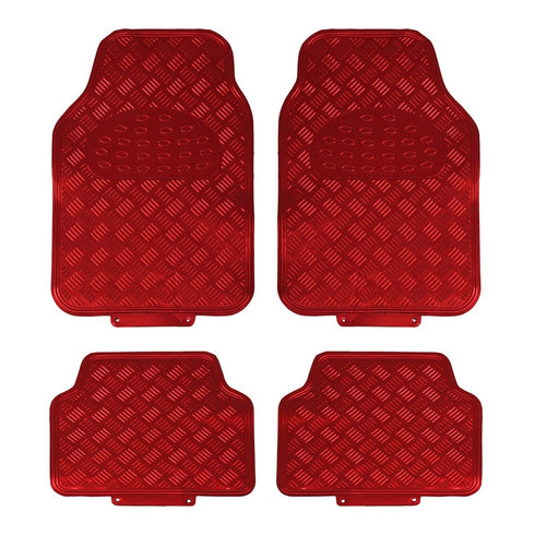 Universal 4 Piece RED Car Mat Set