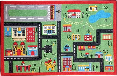 Kids Rug - Green Town (100cm x 165cm)