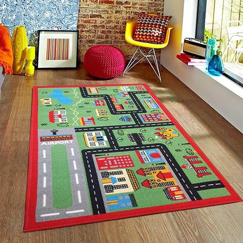 Kids Rug - Green Town (100cm x 165cm)