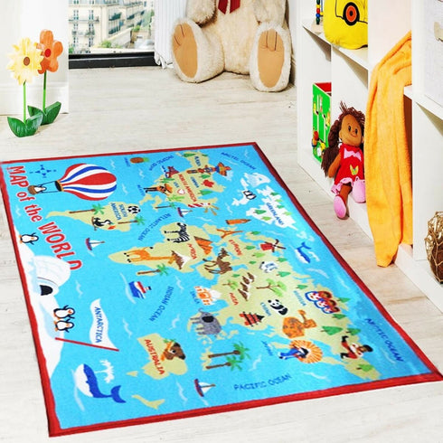 Kids Rug - World Map