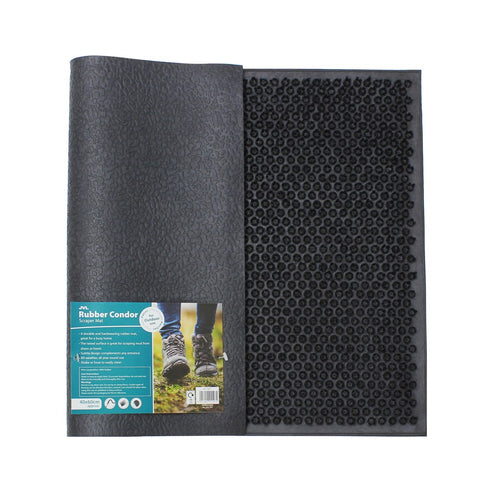 Black Rubber Condor Door Mat