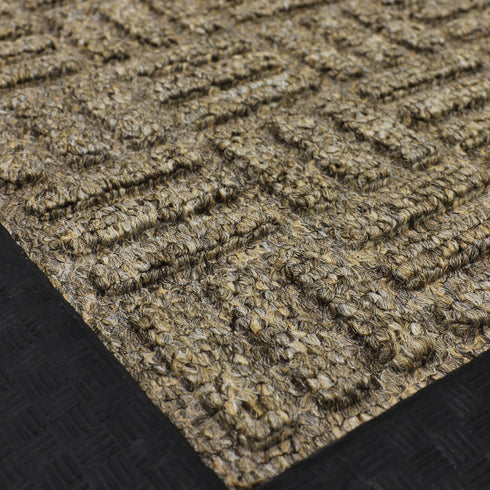 Firth Tile Rubber + Polyprop Door Mat- Beige 40 x 70cm