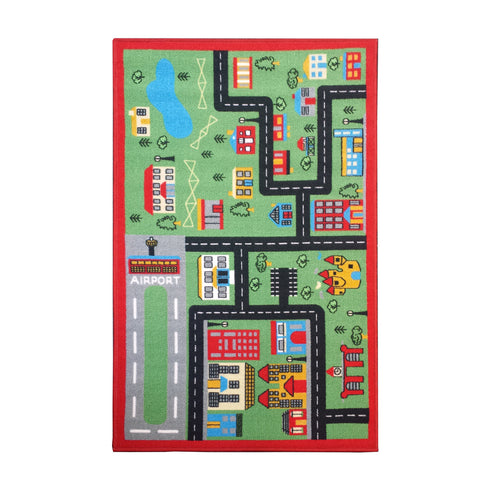 Kids Rug - Green Town Mat